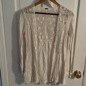 Free People White Cardigan, size XS, never worn